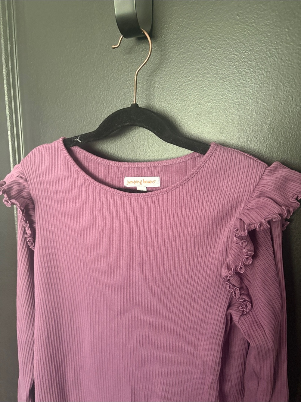 Jumping beans size 12 long sleeve shirt with ruffles